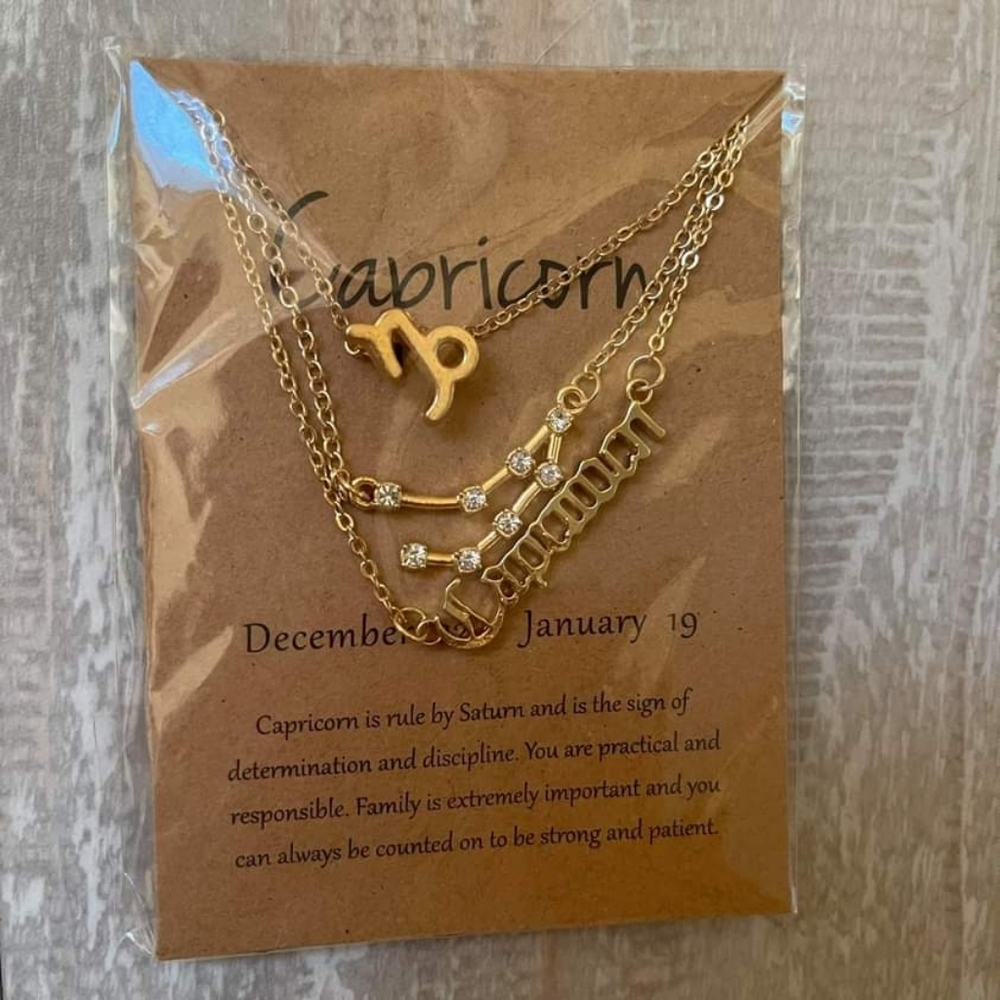 New Capricorn Zodiac Sign Necklace